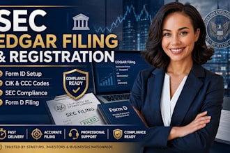 do sec edgar filing, sec registration, form id, 10k, 10q, s1 compliance