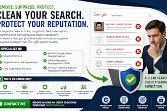 remove mugshots delete negative links news fake cases articles on google