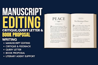 write manuscripts, query letters, book proposals and literary critiques