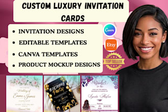 design luxury wedding invitation card, birthday party and digital invitation