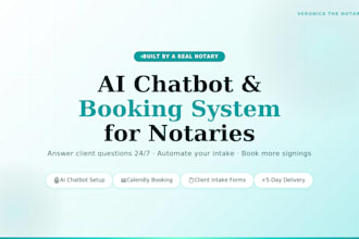 set up ai chatbot and booking system for notaries