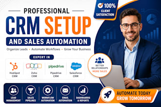 set up and customize hubspot or zoho CRM for your business