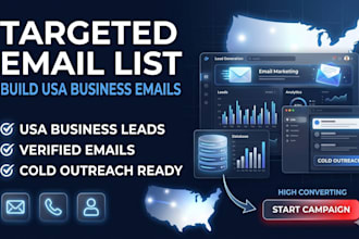 build a targeted USA business email list for your cold email or outreach campaig