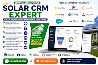 setup solar crm joules CRM solarflow servicetitan janus solar sunbase gevade CRM