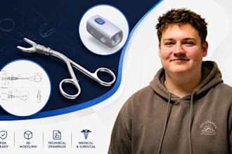 medical cad, fda drawing, surgical cad, solidworks fusion360 specialist