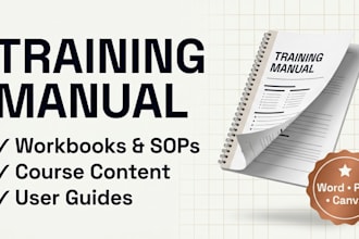 create a professional clear and engaging training manual