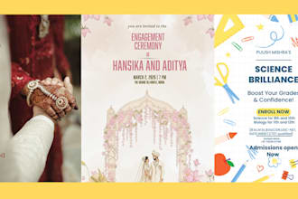 make aesthetic event and short films poster and card design at minimal prices