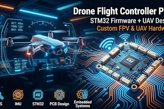 design custom drone flight controller pcb and firmware with stm32