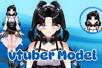vtuber character design, vtuber live2d model, anime style avater, vtube studio