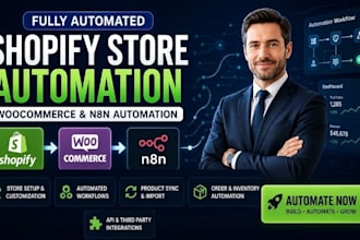 build automated shopify store automation woocommerce n8n shopify n8n automation