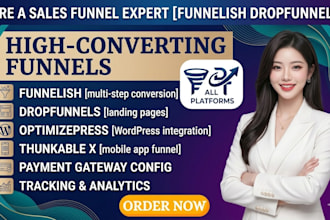 build funnelish dropfunnels optimizepress thunkable x landing page funnel