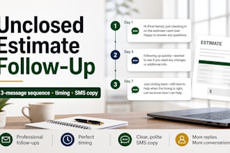 write follow up messages for unclosed estimates