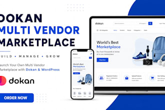 create dokan multi vendor marketplace website with wordpress elementor pro wcfm
