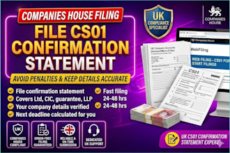 file cs01 confirmation statement for dormant company and overdue accounts