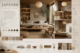 moodboard,3d rendering, planing for your space as a enthusiastic interior design