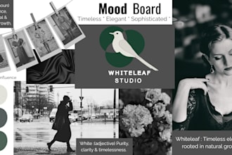 create a modern brand mood board and visual identity