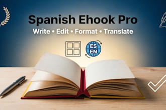 professionally write edit format and translate your spanish ebook or book