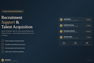 provide recruitment support and talent acquisition services
