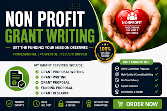 do nonprofit grant writing, grant research and grant proposal
