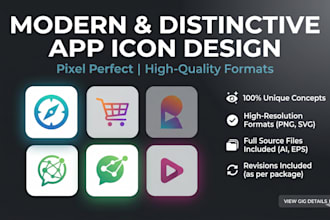 design modern and attractive app icon logo