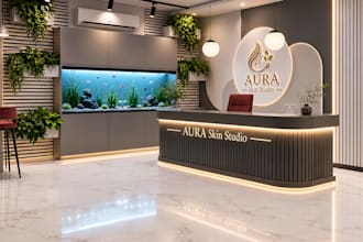 create photorealistic beauty clinic interior renderings