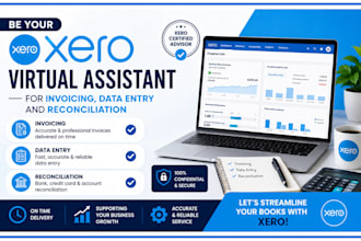 be your xero virtual assistant for invoicing, data entry and reconciliation
