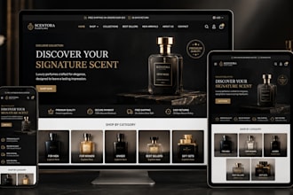 design perfume store perfume website fragrance store cologne dropshipping store