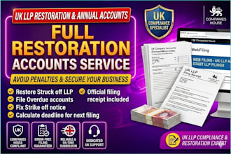 fix and restore UK llp, file overdue annual accounts and strike off issues