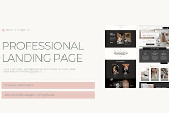 design a landing page for your salon spa or beauty business