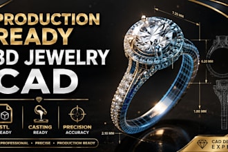 create production ready 3d jewelry cad models for printing