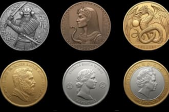 custom bas relief coin, challenge coin, medallion, pendant for 3d printing