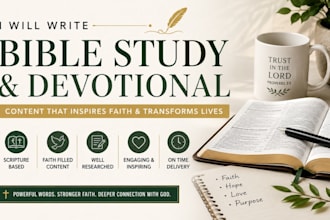 write bible study and devotional content