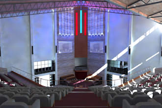 design mosque, church, and religious facility 3d visualization