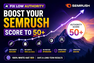 boost your semrush score to 50plus and fix low authority fast