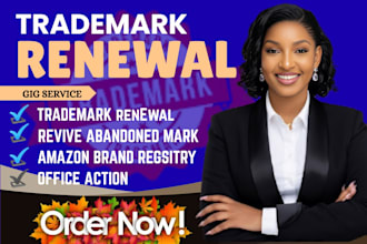 do trademark renewal, revive abandoned trademark, uspto filing, office action