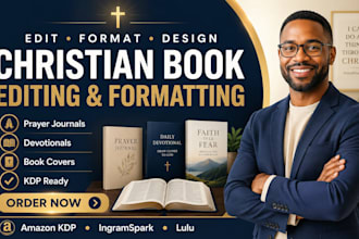 edit format design christian book cover prayer journal design devotional for KDP