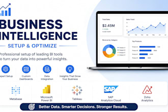 setup metabase microsoft power bi tableau sap analytics cloud zoho analytics