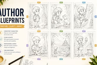 design a children book illustration storyboard and layout