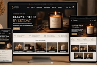 design candle store candle website candle shopify store scented candle neo store