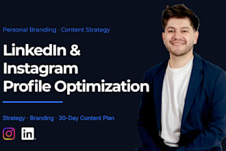optimize your linkedin and instagram profile and create a content strategy