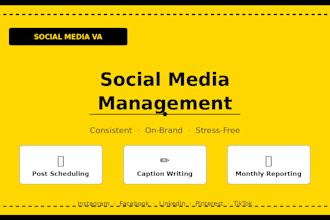 be your social media virtual assistant for scheduling and management
