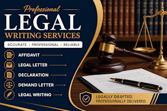 write professional affidavits declarations and legal letters