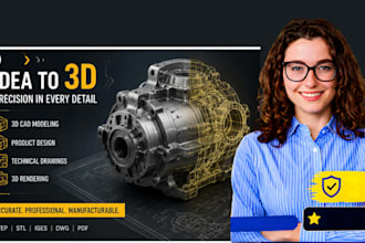 do 3d cad product designing 3d model 3d cad models in solidworks fusion 360 cad