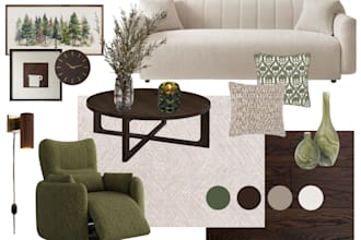design modern living room mood boards