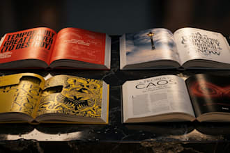 design a cinematic and eye catching book cover