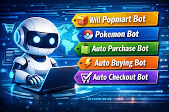 do auto purchase bot, lazada bot, checkout bot, pokemon bot, auto buying bot
