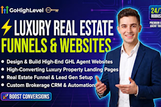 design luxury gohighlevel real estate funnels and agent websites