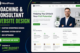 design or redesign wordpress website for coaches and consultants