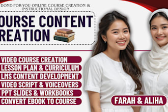 do onboarding training, lesson planning, company manuals, online course creation