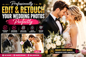 professionally edit and retouch your wedding photos perfectly